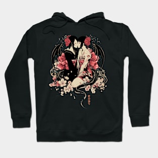 Two Geishas Kissing Graphic T-Shirt 12 Hoodie